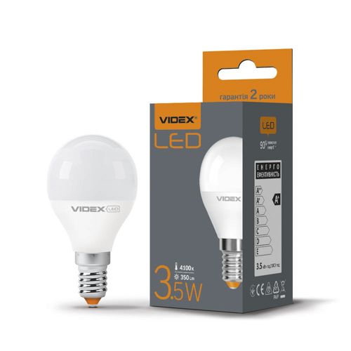 Лампа LED Videx G45e 3.5W 4100К E14
