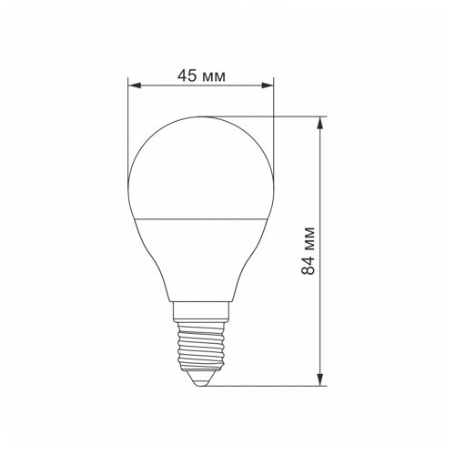 Лампа LED Videx G45e 3.5W 4100К E14