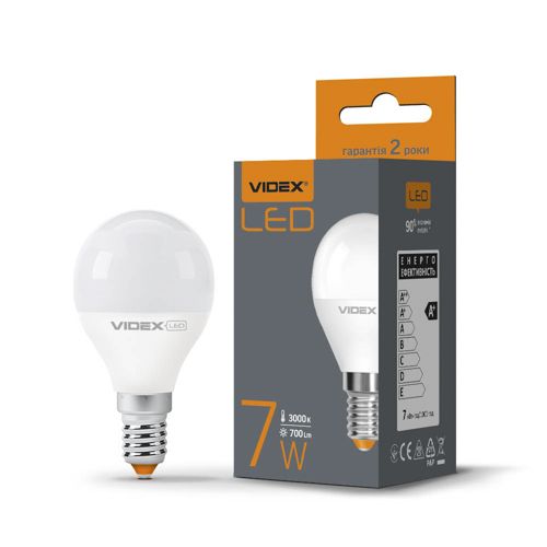 Лампа LED Videx G45e 7W 3000К E14