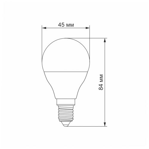 Лампа LED Videx G45e 7W 3000К E14