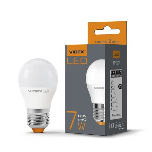 Лампа LED Videx G45e 7W 4100К Е27