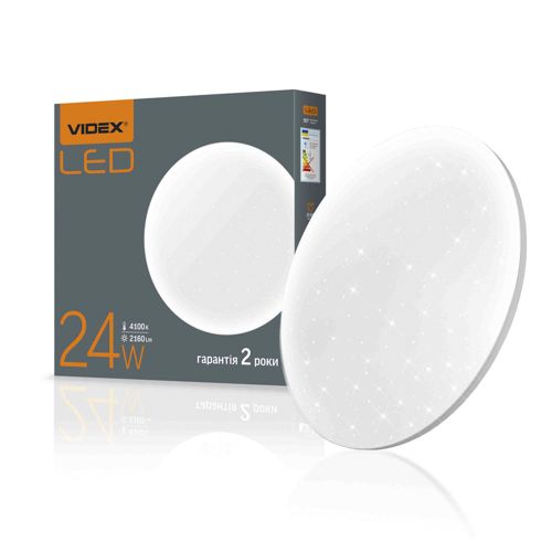 LED світильник настінно-стельовий Videx 24W 4100К зоряне небо