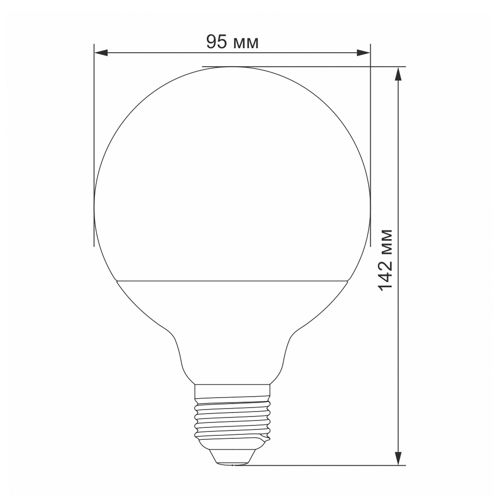 Лампа LED Videx G95e 15W 3000К Е27