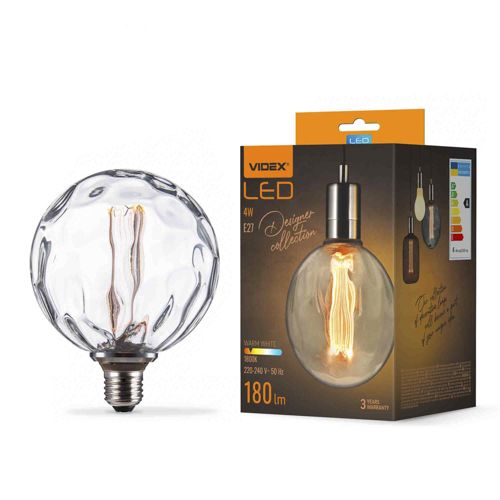 Лампа LED Videx філаментна VL-DI-G125FC1980 4W 1800К Е27
