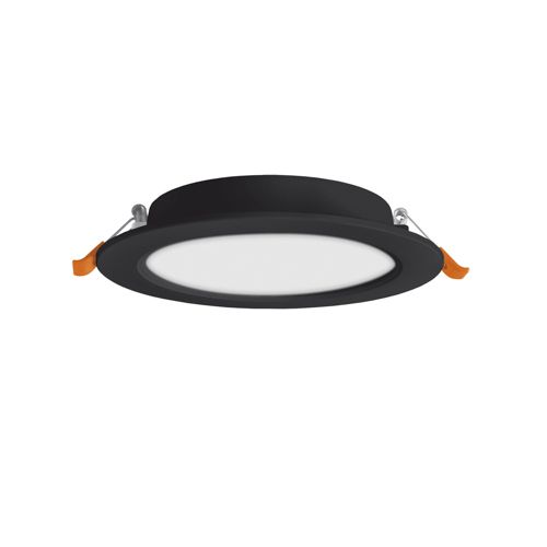 LED світильник вбудований круглий Videx 15W 5000К чорний