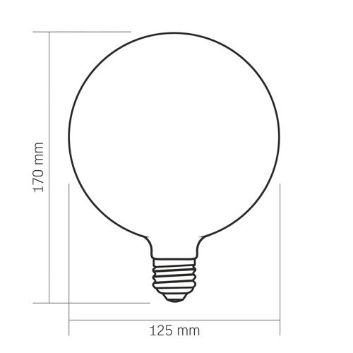 Лампа LED Videx філаментна VL-DG125MO 7W 3000К Е27 Porcelain dimmable
