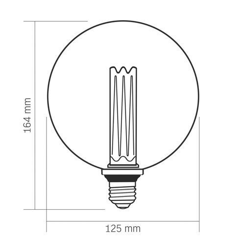 Лампа LED Videx філаментна VL-DI-G125FC1980 4W 1800К Е27