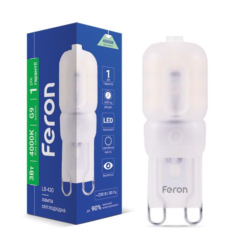 Лампа LED капсульна Feron LB-430 3W G9 4000K