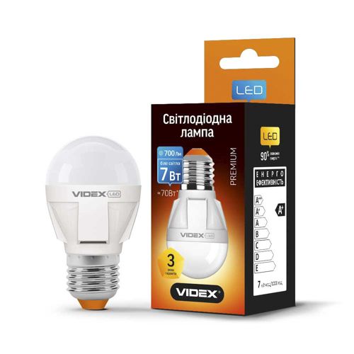 Лампа LED Videx PREMIUM G45 7W 4100К Е27