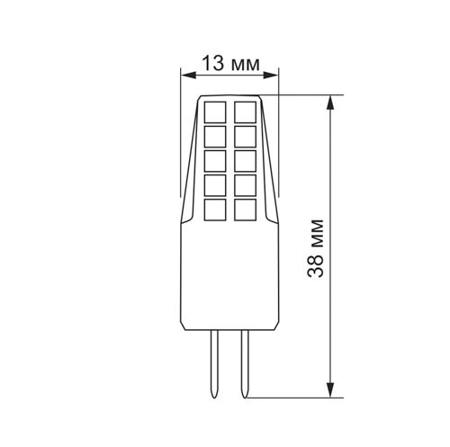Лампа LED Videx G4C 12V 2W G4 4100К G4
