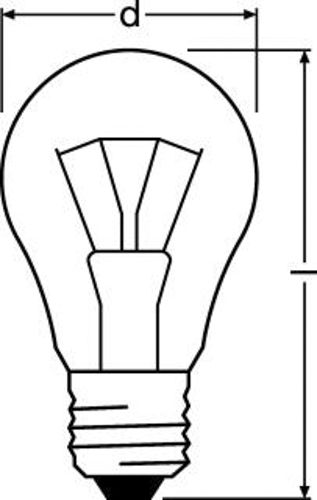 Лампа розжарювання OSRAM CLASSIC A CL 60W E27 (4008321665850)