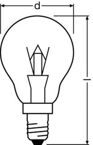 Лампа розжарювання OSRAM кулька CLASP CL 40W E14 (4008321788702)