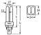 Лампа люмінесцентна OSRAM DULUX D 18W 4000К G24d-2