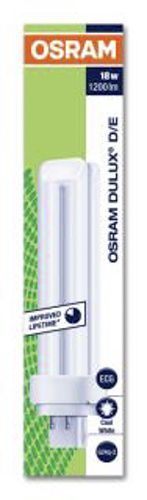 Лампа люмінесцентна OSRAM DULUX D/E 18W 4000К G24q-2