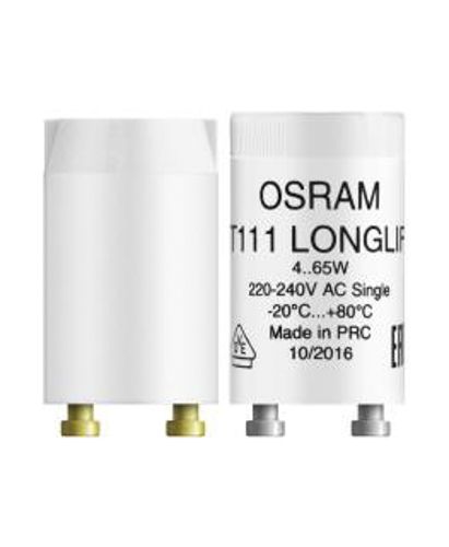 Стартер для люмінесцентних ламп OSRAM для одиночної схеми ST111 LONGLIFE 4-65W