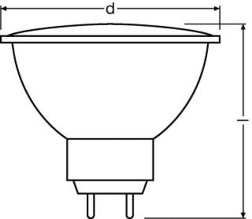 Лампа галогенна OSRAM з рефлектором DECOSTAR Standard 20W 12V GU5.3 2800К (4050300272511)