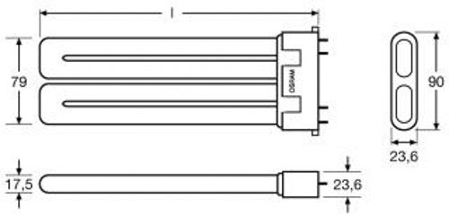 Лампа люмінесцентна OSRAM DULUX F 36W 3000К 2G10
