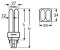 Лампа люмінесцентна OSRAM DULUX D/E 26W 3000К G24q-3