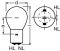 Лампа розжарювання для світлофорів OSRAM SG3015UE 15/15W 30V BA20D