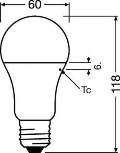 Лампа LED OSRAM груша CLAS A75 10W 6500K E27