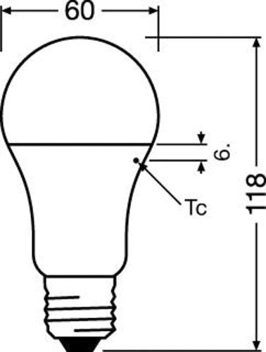 Лампа LED OSRAM груша CLAS A100 13W 6500K E27