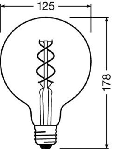 Лампа LED OSRAM філаментна VINTAGE 1906 5W 2000K E27 (405805000К92136)