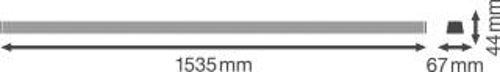 Монтажна рейка LEDVANCE TruSys ENERGY RAIL 1500 5X2,5