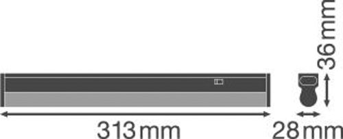 LED світильник лінійний LEDVANCE LN COMP SWITCH 300 4W 3000K