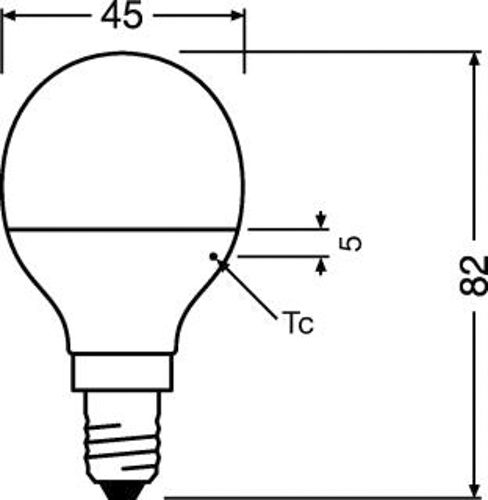 Лампа LED OSRAM Value CLP40 5W 2700K FR E14 10X1 OSRAM