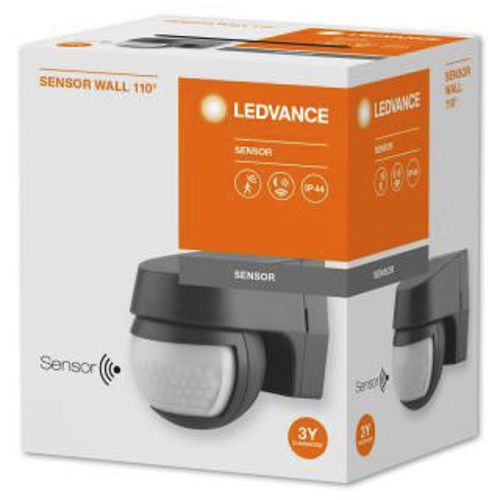Датчик руху LEDVANCE SENSOR WALL 110 DEG IP44 темно-сірий