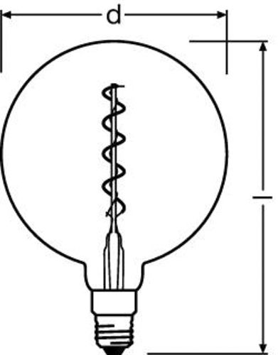 Лампа LED OSRAM 1906 GLB D 5W 2000K FIL золота E27 4X1 OSRAM