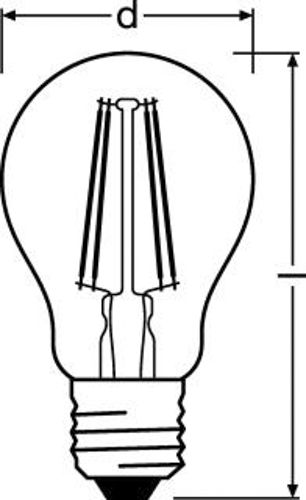 Лампа LED OSRAM філаментна VINTAGE 1906 65W 824 E27 (4058075293298)