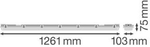Світильник під LED лампу G13 DAMP PROOF 1200 2XLAMP HOUSING IP65