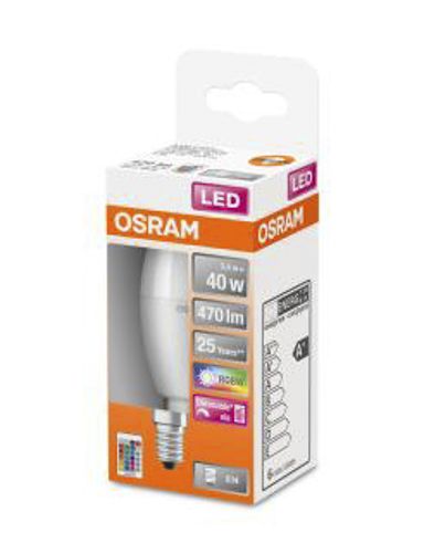 Лампа LED OSRAM RGB з диммером з пультом дистанційного керування B40REM 55W 2700K FR E14