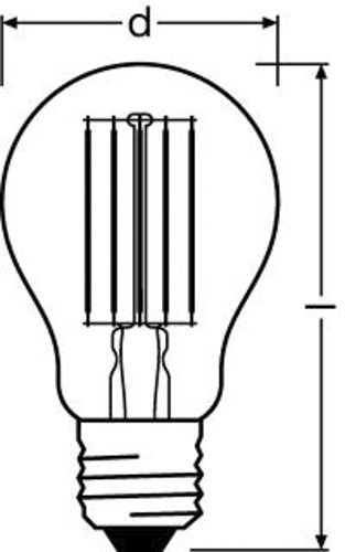 Лампа LED OSRAM філаментна груша CLAS A100 10W 4000K E27