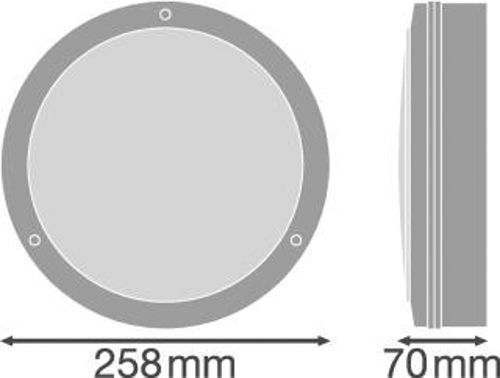 LED світильник LEDVANCE SURFACE BULKHEAD 250 SENSOR EMERGENCY 10W 3000K Білий IP65