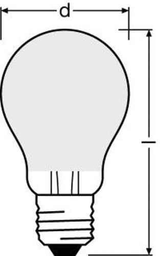 Лампа LED OSRAM PCLA60 7W 4000K GLFR E27 10X1 OSRAM