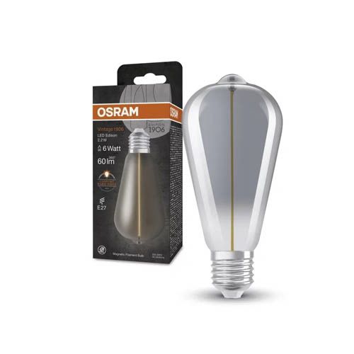 Лампа LED OSRAM філаментна VINTAGE 1906ED6 2,2W 818 230V FILSM MAG E27 4X1