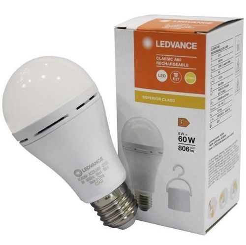 Лампа LED OSRAM груша з акумулятором 8W 2700K 230V E27