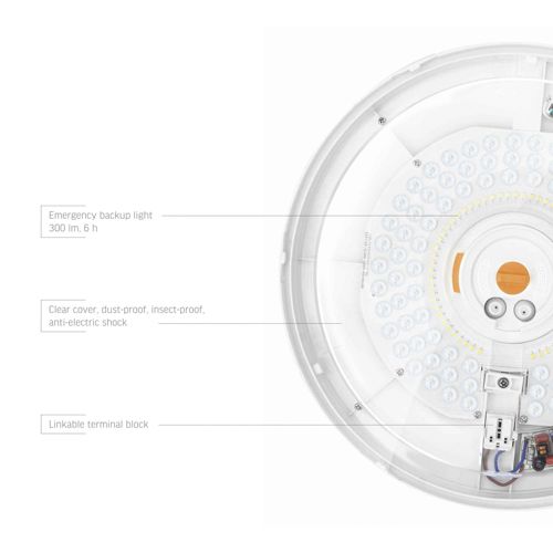 LED світильник Videx аварійний накладний з датчиком руху 30W 2700-6500К 220V