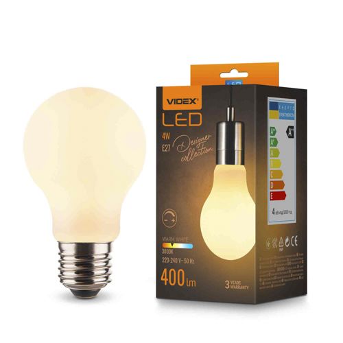 Лампа LED Videx філаментна VL-DA60MO 4W 3000К Е27 Porcelain dimmable