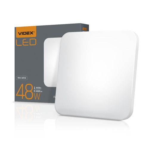 LED світильник настінно-стельовий квадрат Videx 48W 4100К матовий