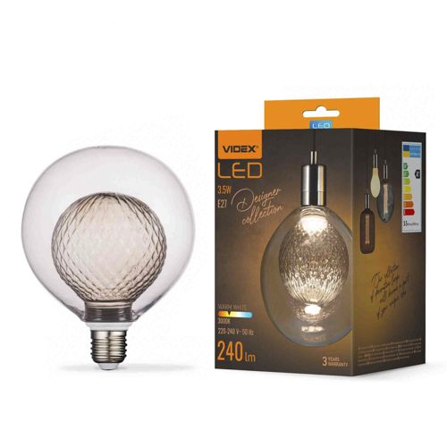 Лампа LED Videx філаментна VL-DG125-BB80LF 3.5W 3000К Е27 Bulb in bulb