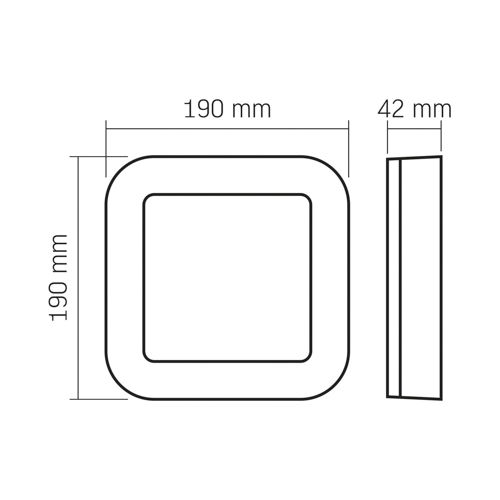 LED світильник Videx ART квадратний 15W 5000К чорний IP65