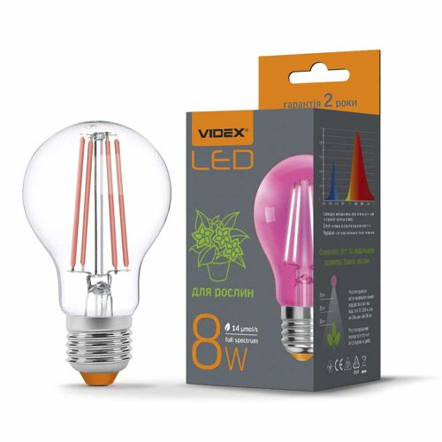Лампа LED Videx Filament A60FF 08W 1200К Е27