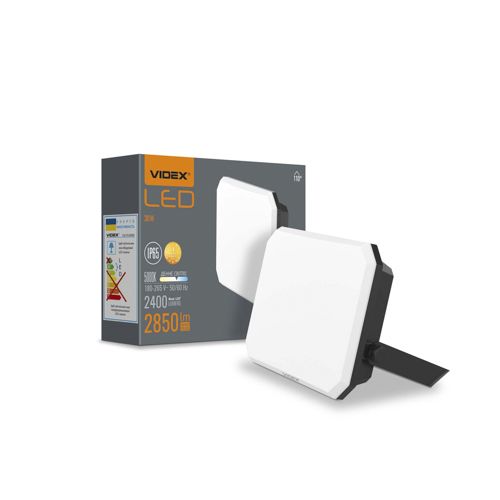 LED прожектор Videx F3 30W 5000К 220V чорний