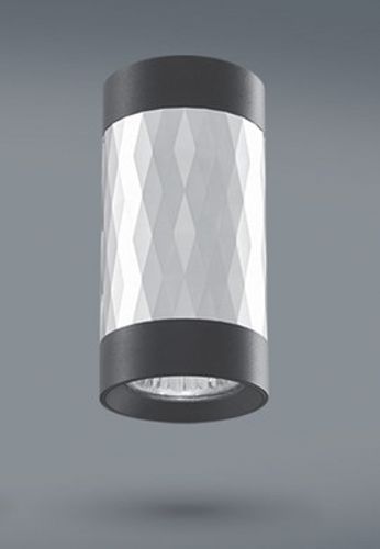 LED світильник під лампу GU10 Videx SPF03A накладний чорний + срібляста призма