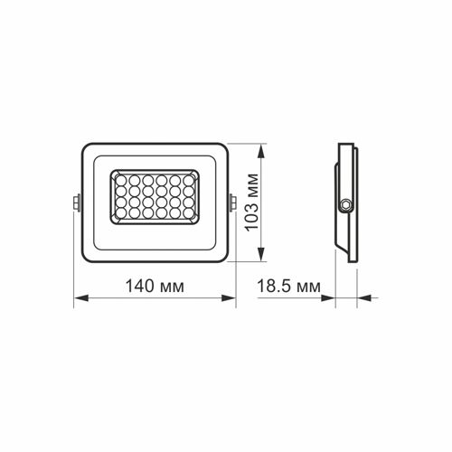 LED прожектор Videx F2e 20W 5000К