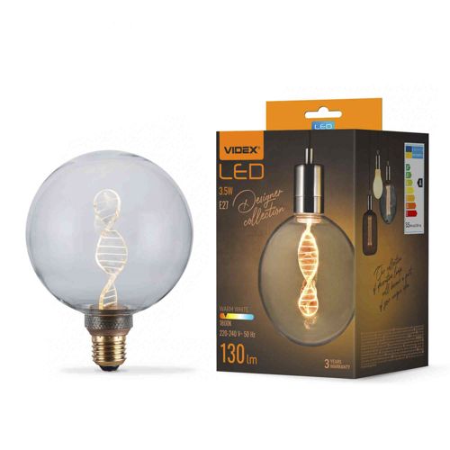 Лампа LED Videx філаментна VL-DNA-G125-C 3.5W 1800К Е27