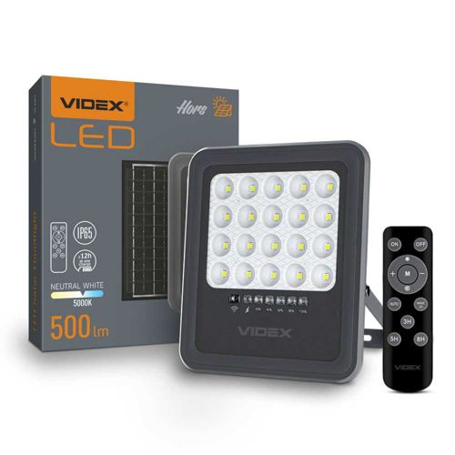 LED прожектор Videx автономний 500lm 5000К